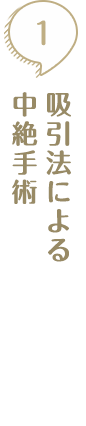 吸引法による 中絶手術